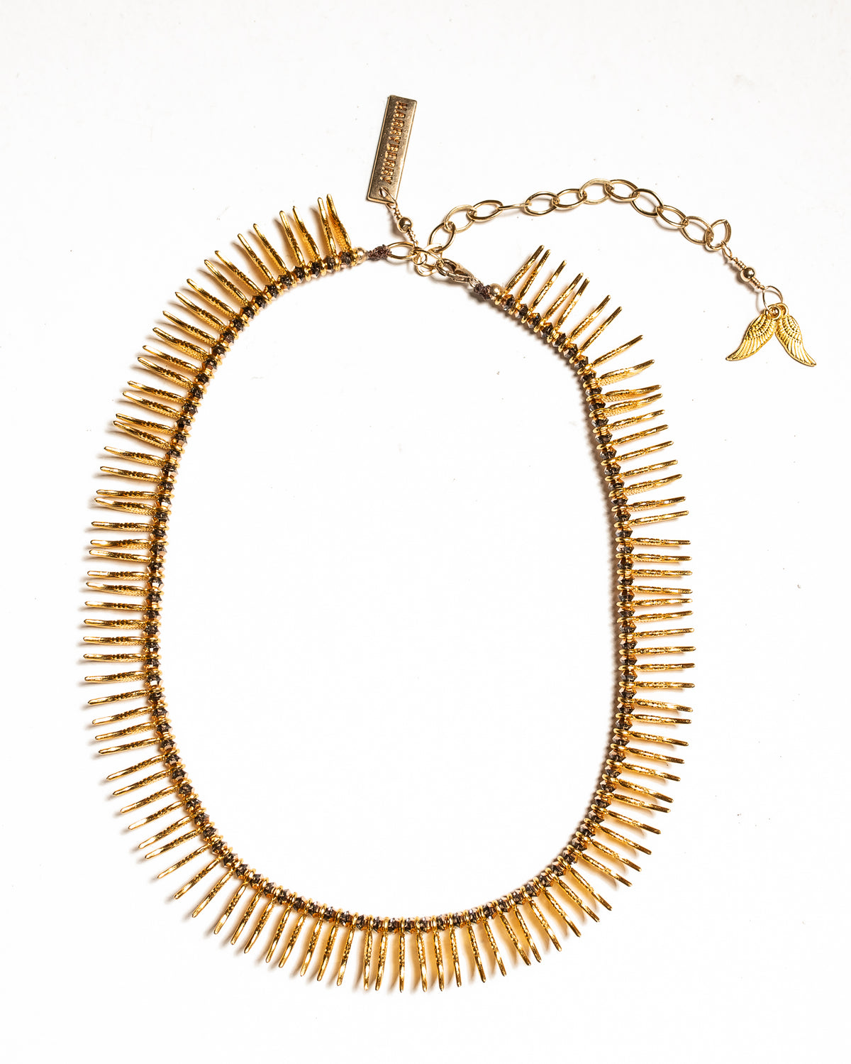 GABRIEL NECKLACE GOLD CRYSTAL