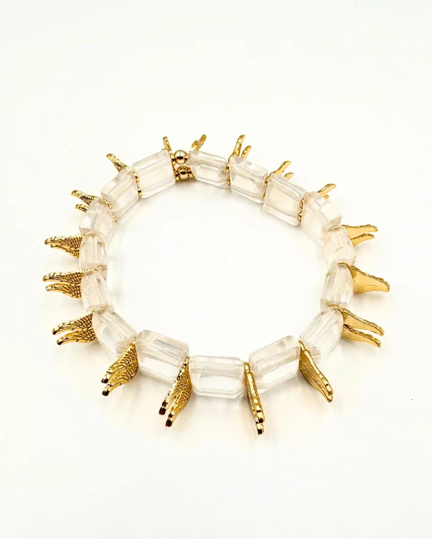 THE STOIC BRACELET (GOLD/CRYSTAL QUARTZ)