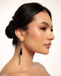 ALONDRA EARRINGS GOLD BLACK