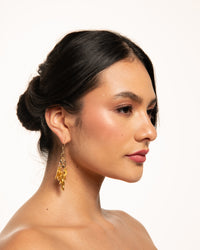 GALILEA EARRINGS GOLD CRYSTAL