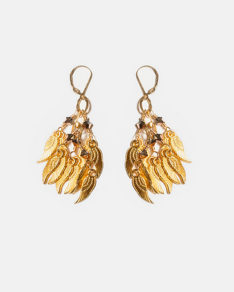 GALILEA EARRINGS GOLD CRYSTAL